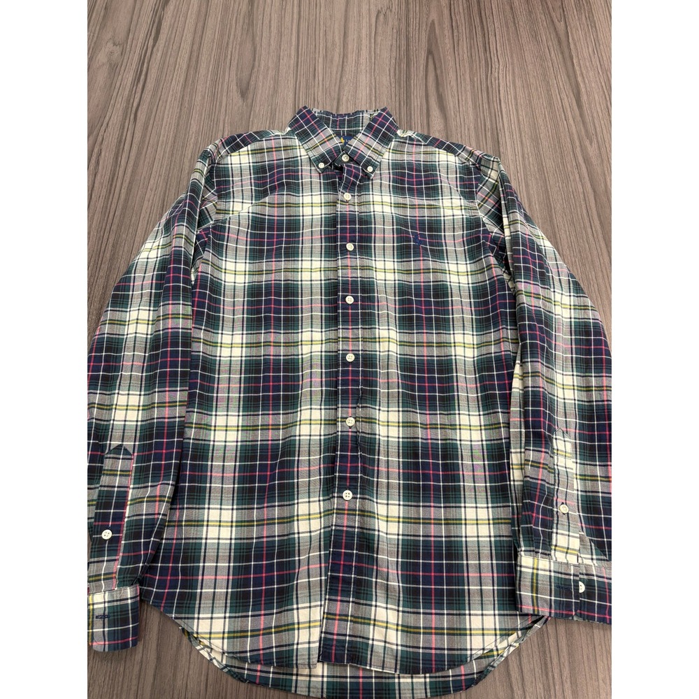 Ralph Lauren Classic Fit Plaid Button Down Shirt Men's M Multicolor Check Cotton